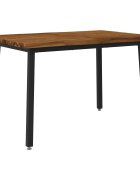 vidaXL 110 x 55 x 75 cm Солидно акациево дърво Естествено и черно