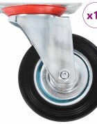 vidaXL 12 бр въртящи се колела 100 мм
