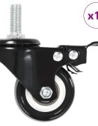 vidaXL 12 бр въртящи се колелца със спирачки 50 мм
