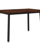 vidaXL 120 x 70 x 75 cm Солидно акациево дърво Тъмно кафяво и черно