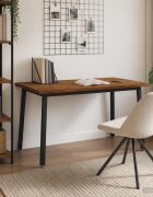 vidaXL 140 x 70 x 75 cm Солидно акациево дърво Естествено и черно