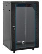vidaXL 18U сървърен шкаф 19" IP20 черен 60x60x100 см