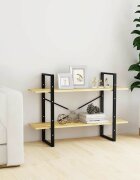 vidaXL 2-етажна библиотека 100x30x70 см борово дърво масив