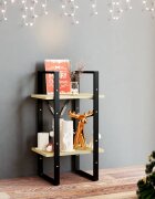 vidaXL 2-етажна библиотека 40x30x70 см борово дърво масив