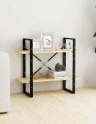 vidaXL 2-етажна библиотека 80x30x70 см борово дърво масив