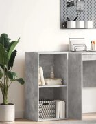 vidaXL 2-етажна библиотека бетонно сива 40x30x765см инженерно дърво