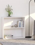 vidaXL 2-етажна библиотека бяла 80x30x765 см инженерно дърво
