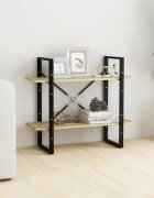 vidaXL 2-етажна библиотека дъб сонома 80x30x70 см инженерно дърво