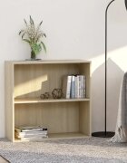 vidaXL 2-етажна библиотека дъб сонома 80x30x765 см инженерно дърво