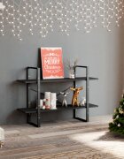 vidaXL 2-етажна библиотека сива 100x30x70 см инженерно дърво