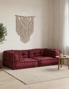 vidaXL 2-местен модулен диван маруля 140x70x36 плат
