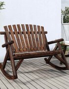 vidaXL 2-местна градинска пейка люлка 123x96x102 см масивен смърч
