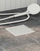 vidaXL 2 в 1 душов дренаж Сребрист 20 x 20 cm Неръждаема стомана 304