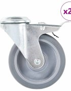 vidaXL 24 бр въртящи се колела с отвори за болт 100 мм