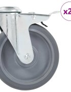 vidaXL 24 бр въртящи се колела с отвори за болт 125 мм