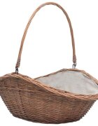 vidaXL 286988 Firewood Basket with Handle 60x44x55 cm Natural Willow