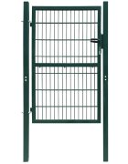vidaXL 2D Оградна порта (единична) зелена 100x140 см
