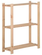 vidaXL 3-етажен стелаж 60x285x90 см бор масив