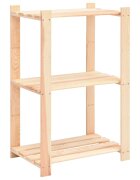 vidaXL 3-етажен стелаж 60x38x90 см бор масив 150 кг