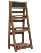 vidaXL 3-етажен цветарник с черна дъска 40x30x90 см ела масив