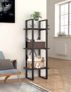 vidaXL 3-етажна библиотека сив 40x30x105 см инженерно дърво