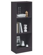 vidaXL 3-етажна библиотека сива 40x24x109 см инженерно дърво