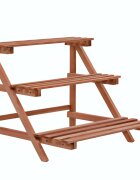 vidaXL 3-етажна стойка за цветя кедрово дърво 48x45x40 см