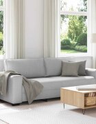 vidaXL 3-местен диван облачно сив 220x77x82 см плат