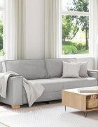 vidaXL 3-местен диван облачно сив 220x78x84 см плат