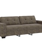 vidaXL 3-местен диван Тъмен сив 220 cm Изкуствена набук
