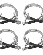 vidaXL 310252 Ropes with Carabiner 4 pcs Rubber