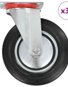 vidaXL 32 бр Въртящи се колела 200 мм