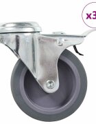 vidaXL 32 бр въртящи се колела с отвори за болт 75 мм