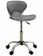 vidaXL 323678 Salon Spa Stool Grey Faux Leather