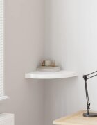 vidaXL 323907 Floating Corner Shelf High Gloss White 35x35x38 cm MDF
