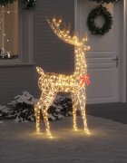 vidaXL 3D елен 250 LED светодиода Топло бяло 96 x 40 x 180 cm PET