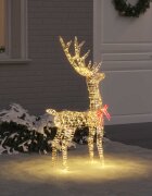vidaXL 3D Коледен елен LOVIISA 140 LED светодиода Топло бяло