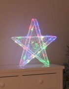vidaXL 3D звезда 50 LED светодиода Многоцветен 55 x 53.5 x 10 см Акрил