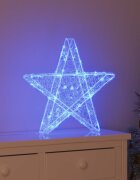 vidaXL 3D звезда 50 LED светодиода Синьо 55 x 53.5 x 10 см Акрил