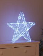 vidaXL 3D звезда Студено бяло 55 x 53.5 x 10 см Акрил