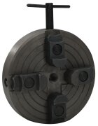 vidaXL 4-челюстен патронник за струг M18 връзка стомана черен 150x63мм