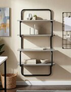 vidaXL 4-етажна стена рафт Сив Сонома 80 x 245 x 104 см