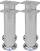 vidaXL 4 Кръгли крака за диван хром 180 мм