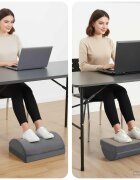 vidaXL 44 x 29 x 17 см Твърд PU пяна Сив
