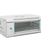 vidaXL 4U сървърен шкаф за стенен монтаж 19" IP20 53x40x21 см