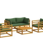 vidaXL 5 Часова градинска lounge комплект модулен Натурално