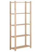 vidaXL 5-етажен стелаж 80x285x170 см бор масив
