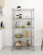 vidaXL 5-етажен стелаж за съхранение 90x35x180 см хром 250 кг