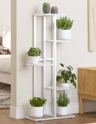 vidaXL 5-етажен цветарник 43x22x98 см бял метал
