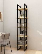 vidaXL 5-етажна библиотека 40x30x175 см бор